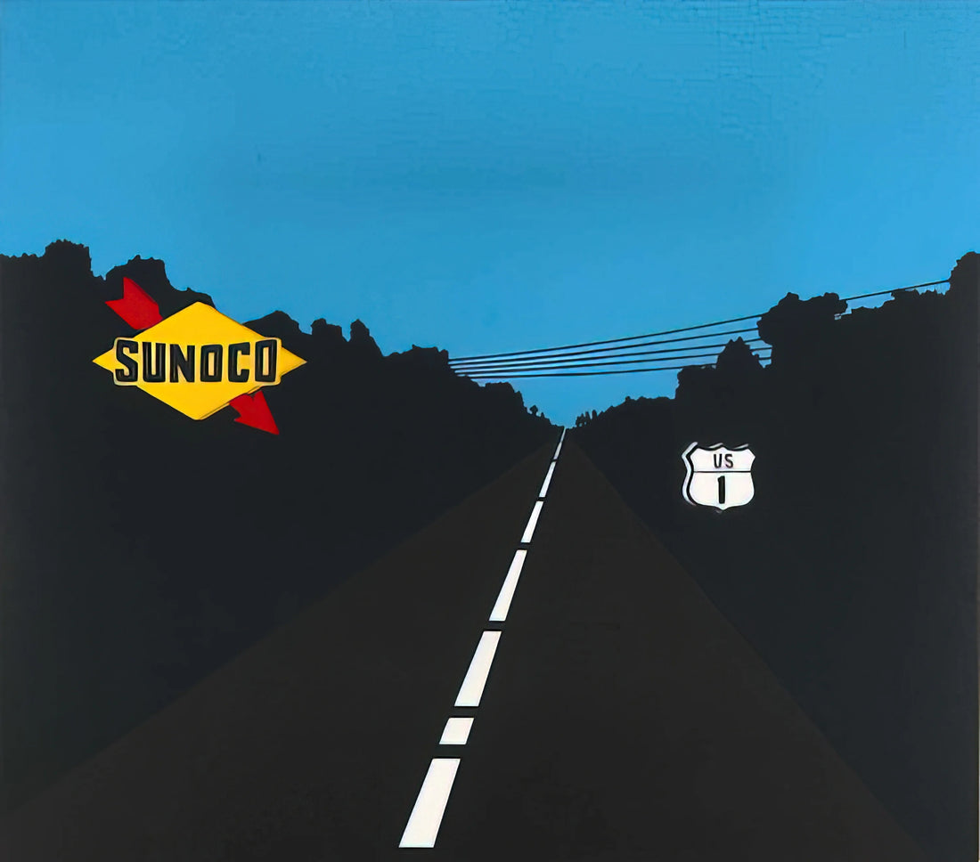 Allan D'Arcangelo: The Visionary American Pop Artist Who Redefined the Road - US Highway 1 - Pop Art by Allan D Arcangelo