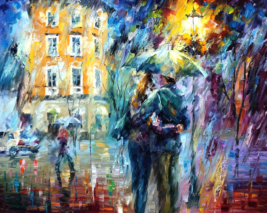 Alley by the Lake: Leonid Afremov's Masterpiece of Impressionist Color - Leonid Afremov by Leonid Afremov