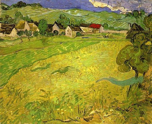 Almond Blossom Framed Print: A Symbol of Hope in Van Gogh's Final Spring - View of Vessenots near Auvers by Vincent van Gogh