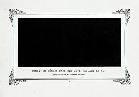 Alphonse Allais Prints: Rediscovering the Wit and Whimsy of a French Satirical Genius - Negroes Fighting in a Tunnel by Night by Alphonse Allais