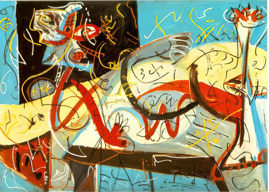 American Artist Drip Painting: The Revolutionary Technique That Redefined Modern Art - STENOGRAPHIC FIGURE by Jackson Pollock