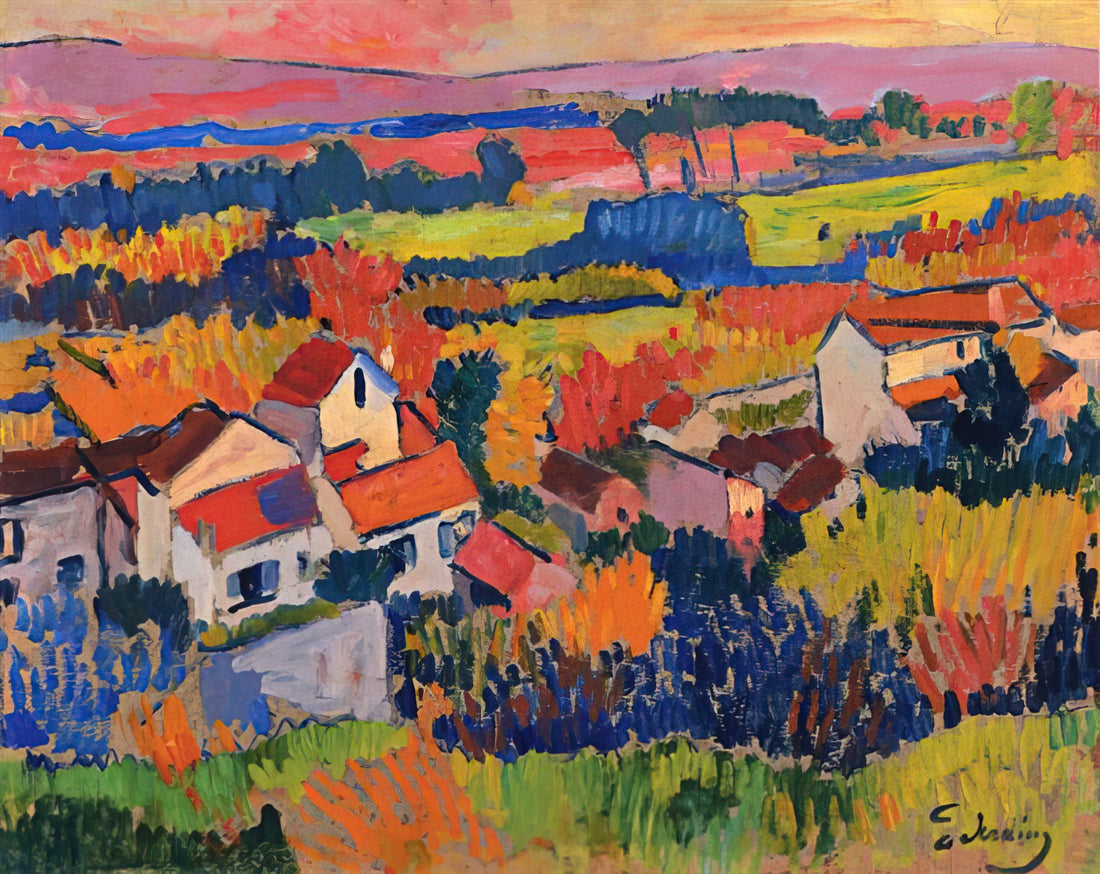 André Derain Artwork: The Fauvist Revolutionary's Enduring Legacy - LANDSCAPE NEAR CHATOU 1904 1 by Andre Derain
