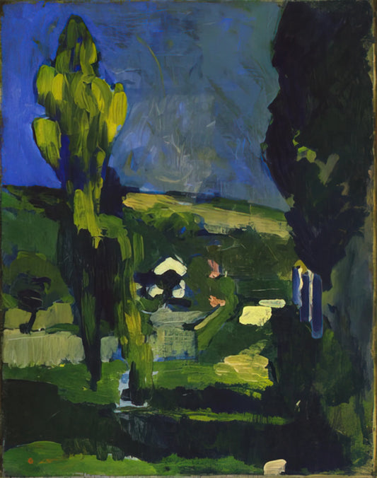 André Derain Brushed Aluminum Print: A Modernist Masterpiece Reimagined - POPLARS 1900 by Andre Derain