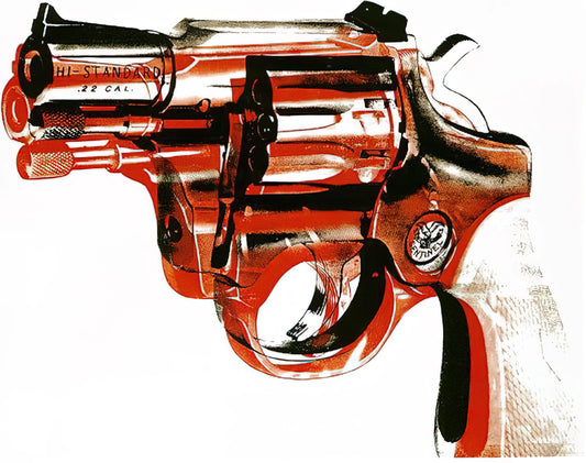 Andy Warhol Flowers Canvas: The Pop Art Masterpiece That Redefined Floral Imagery - Gun by Andy Warhol