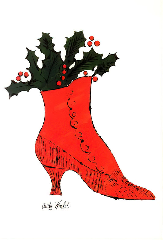 Andy Warhol Fragile: The Delicate Tension in the Pop Artist's Enduring Legacy - Untitled  red Boot Wit Holly  by Andy Warhol