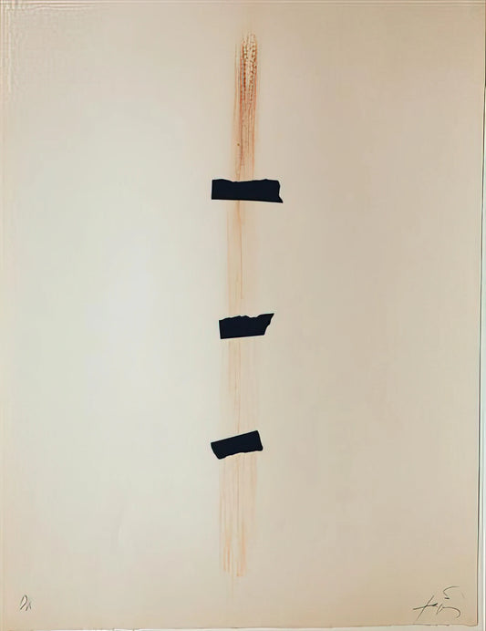 Antoni Tàpies: The Alchemist of Matter and Memory in Modern Art - LES TROIS NOIRS 1976 by Antoni Tapies