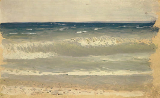 Arkhyp Kuindzhi Print: Capturing the Luminous Legacy of a Russian Master - Surf. Crimea by Arkhyp Kuindzhi