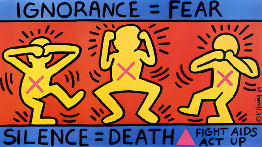 Artists Like Keith Haring: 10 Influential Figures in Pop Art, Street Art, and Graphic Activism - IGNORANCE FEAR 1989 by Keith Haring