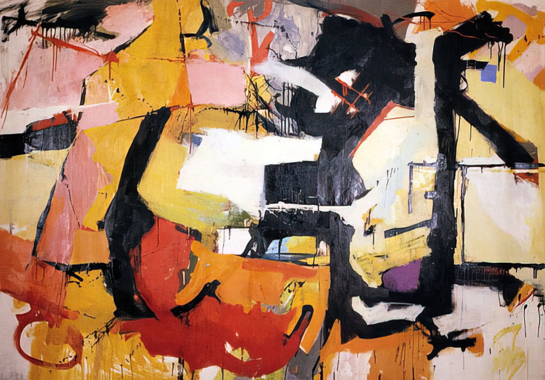 Audrey Flack Acrylic Print: A Guide to Her Photorealist Mastery and Collectible Art - ABSTRACT FORCE HOMAGE TO FRANZ KLINE 1952 by Audrey Flack