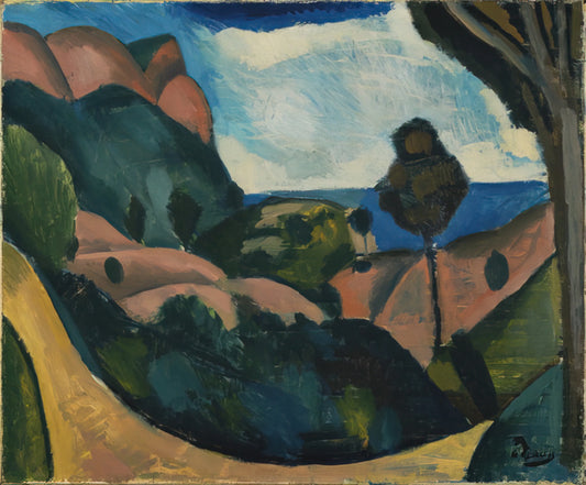Balthus and André Derain: A Study in Contrasts and Modernist Innovation - LANDSCAPE NEAR CASSIS 1907 by Andre Derain