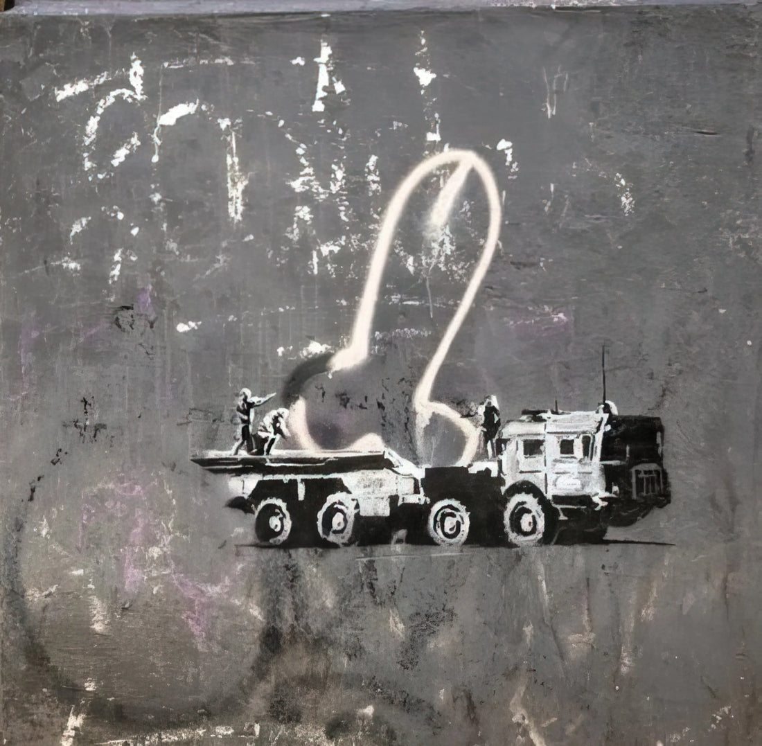 Banksy Basquiat Print: The Intersection of Street Art and Neo-Expressionism - KYIV VELYKA ZHYTOMYRSKA 13 2022 by Banksy