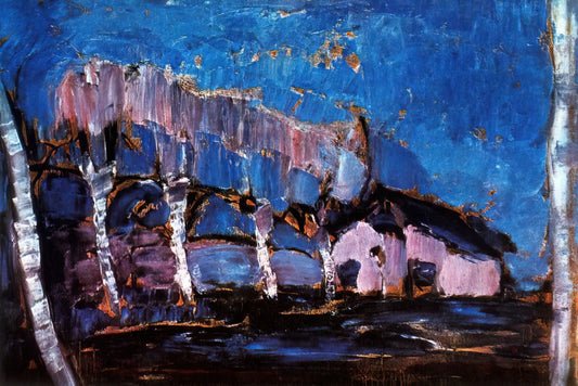 Bauhaus and Piet Mondrian: A Dialogue of Geometry, Color, and Modernist Vision - Evening landscape by Piet Mondrian