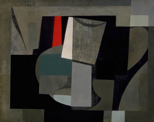 Ben Nicholson Wall Painting: A Journey into Modernist Abstraction and Spatial Harmony - 1934-6 painting - still life - 1936 by Ben Nicholson