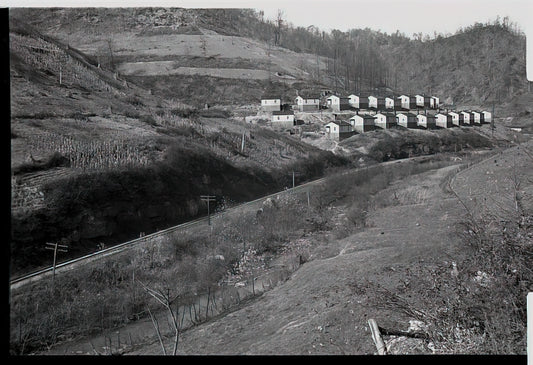 Ben Shahn Brushed Aluminum Print: A Modernist Masterpiece in Metal - COAL COMPANY TOWN IN JENKINS 1935 by Ben Shahn