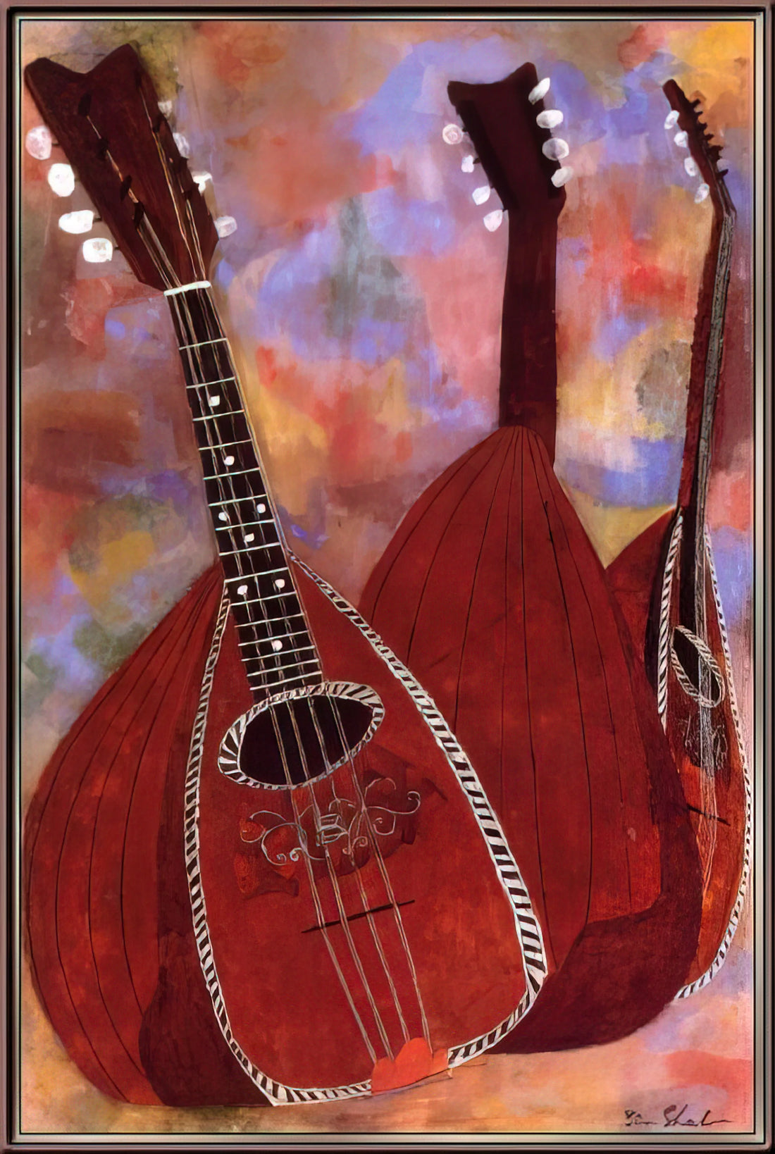 Ben Shahn Lithograph: A Window into Social Realism and Humanist Art - THREE LUTES by Ben Shahn