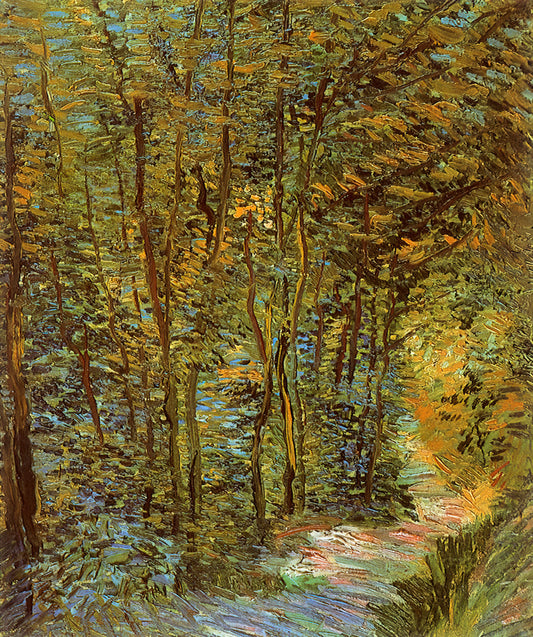 Black and White Van Gogh Prints: A Collector's Guide to Monochromatic Masterpieces - Path in the Woods by Vincent van Gogh