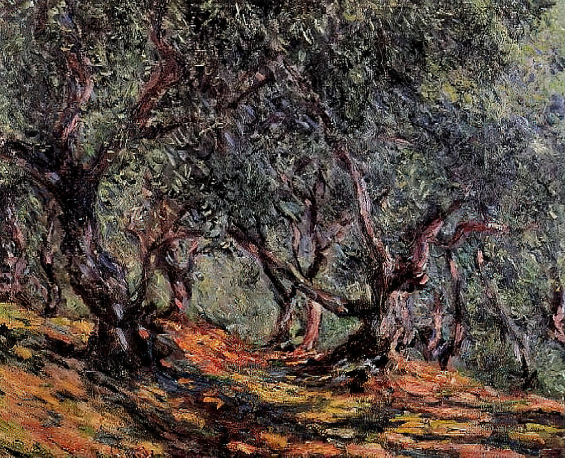 Blanche Hoschedé: The Impressionist Muse and Artist in Monet's Circle - Olive Trees in Bordigher by claude monet