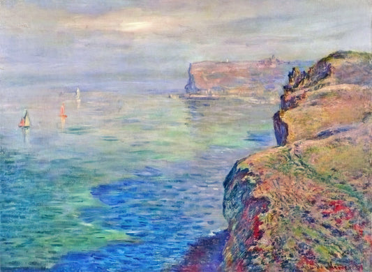 Blanche Monet: The Overlooked Muse and Artist of Impressionism - Cliff at Grainval near Fecamp by claude monet