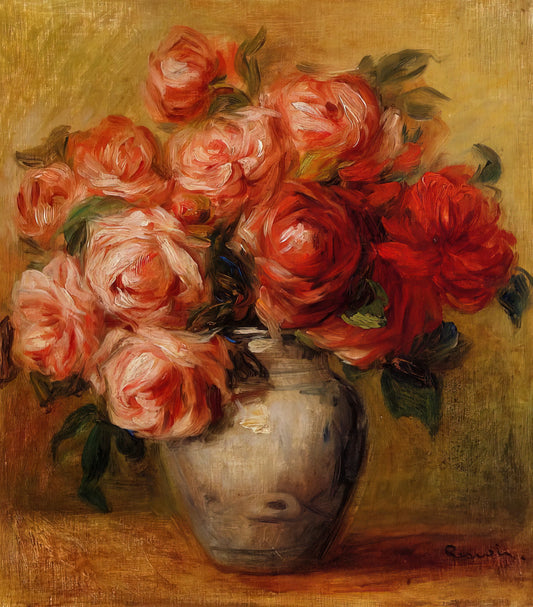 Blonde Bather Renoir: A Masterpiece of Impressionist Sensuality and Light - Still Life with Roses by Pierre-Auguste Renoir