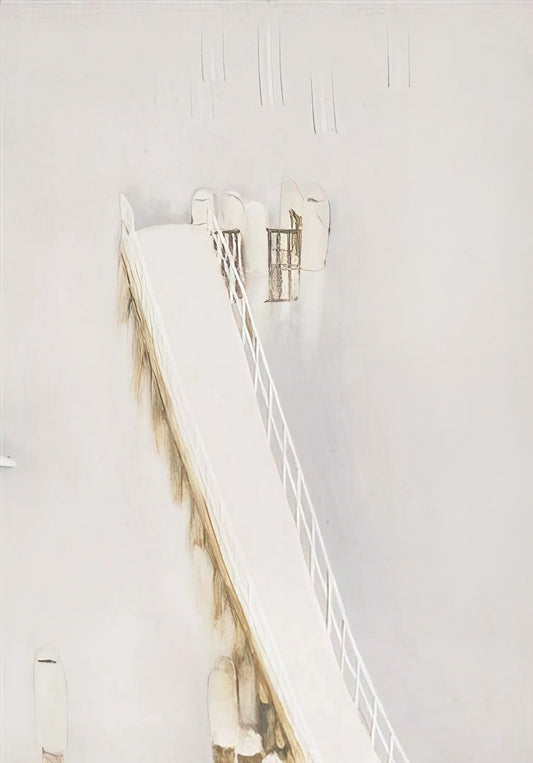 Brett Whiteley Art: The Turbulent Genius of Australian Expressionism - Lavender Bay Pier in the Rain - 1976 by Brett Whiteley
