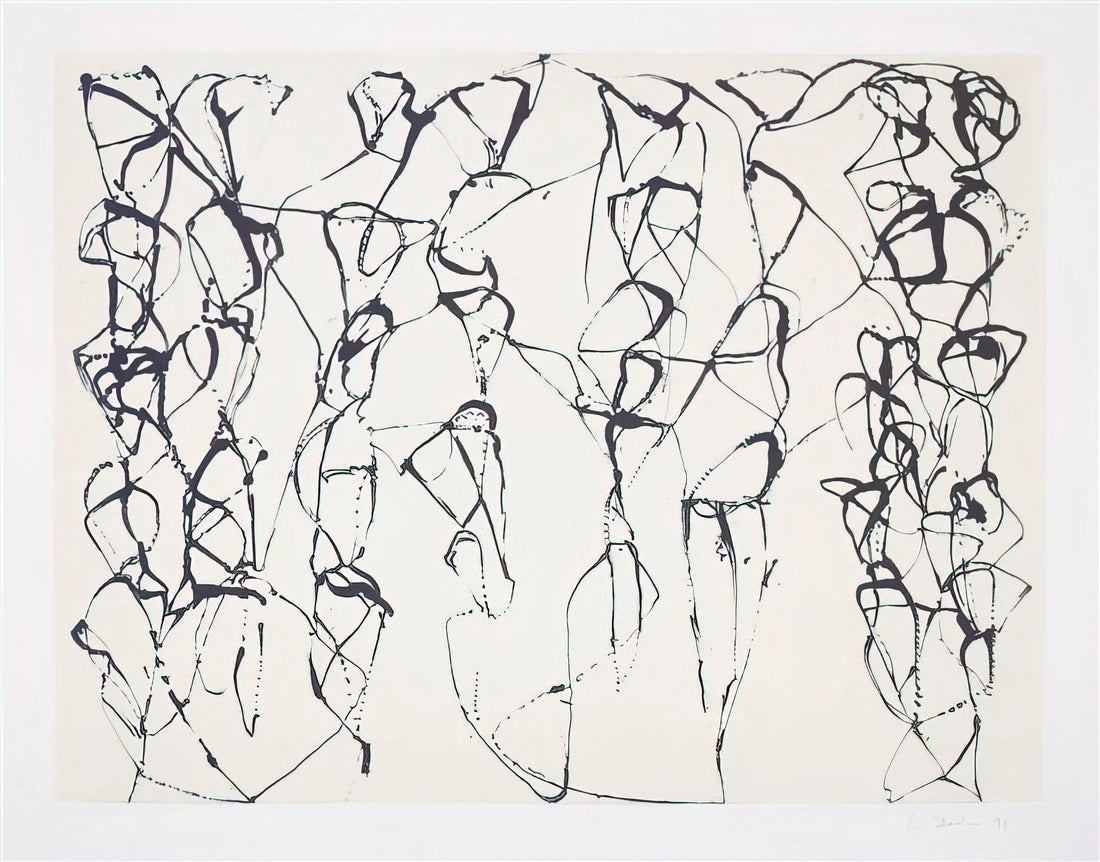 Brice Marden Posters: A Collector's Guide to the Minimalist Master's Graphic Works - Cold Mountain Series, Zen Study 6 - 1991 by Brice Marden