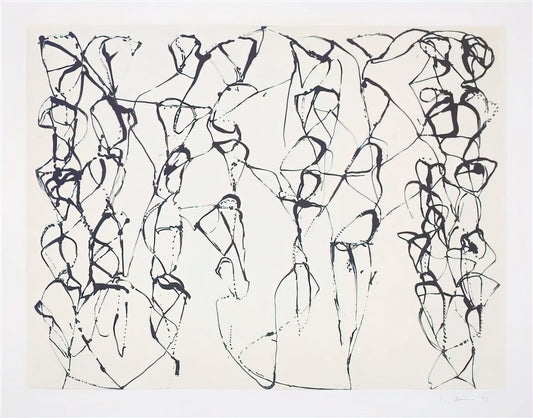 Brice Marden Posters: A Collector's Guide to the Minimalist Master's Graphic Works - Cold Mountain Series, Zen Study 6 - 1991 by Brice Marden