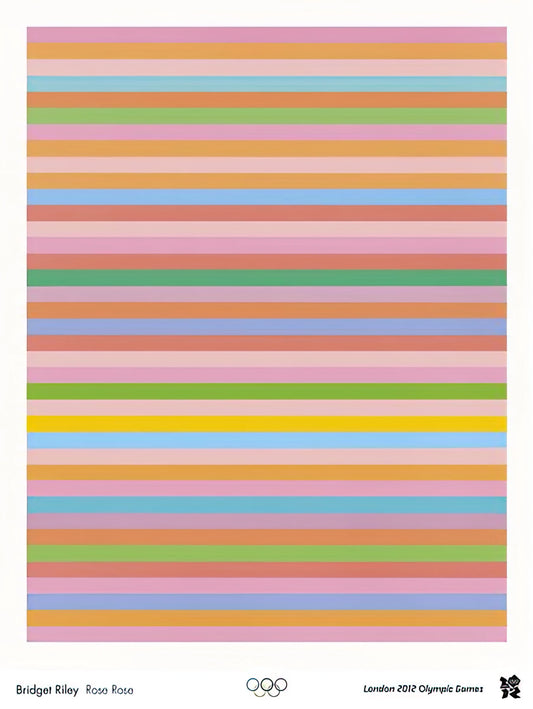 Bridget Riley Art: The Visionary Pioneer of Op Art and Visual Perception - ROSE ROSE LONDON 2012 OLYMPIC GAMES POSTER 2012 by Bridget Riley