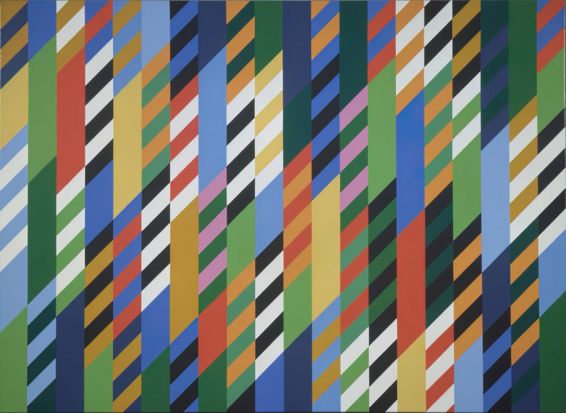 Bridget Riley Exhibition Poster: A Collector's Guide to Op Art Masterpieces - CONVERSATION 1992 by Bridget Riley