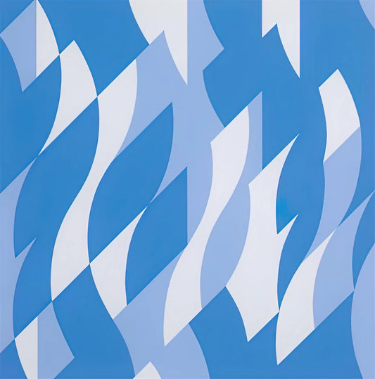 Bridget Riley Posters: The Definitive Guide to Op Art's Master of Perception - TWO BLUES 2003 by Bridget Riley