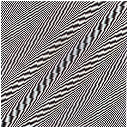 Bridget Riley Serpentine: Exploring the Op Art Pioneer's Dynamic Vision - UNTITLED DIAGONAL CURVE 1966 by Bridget Riley