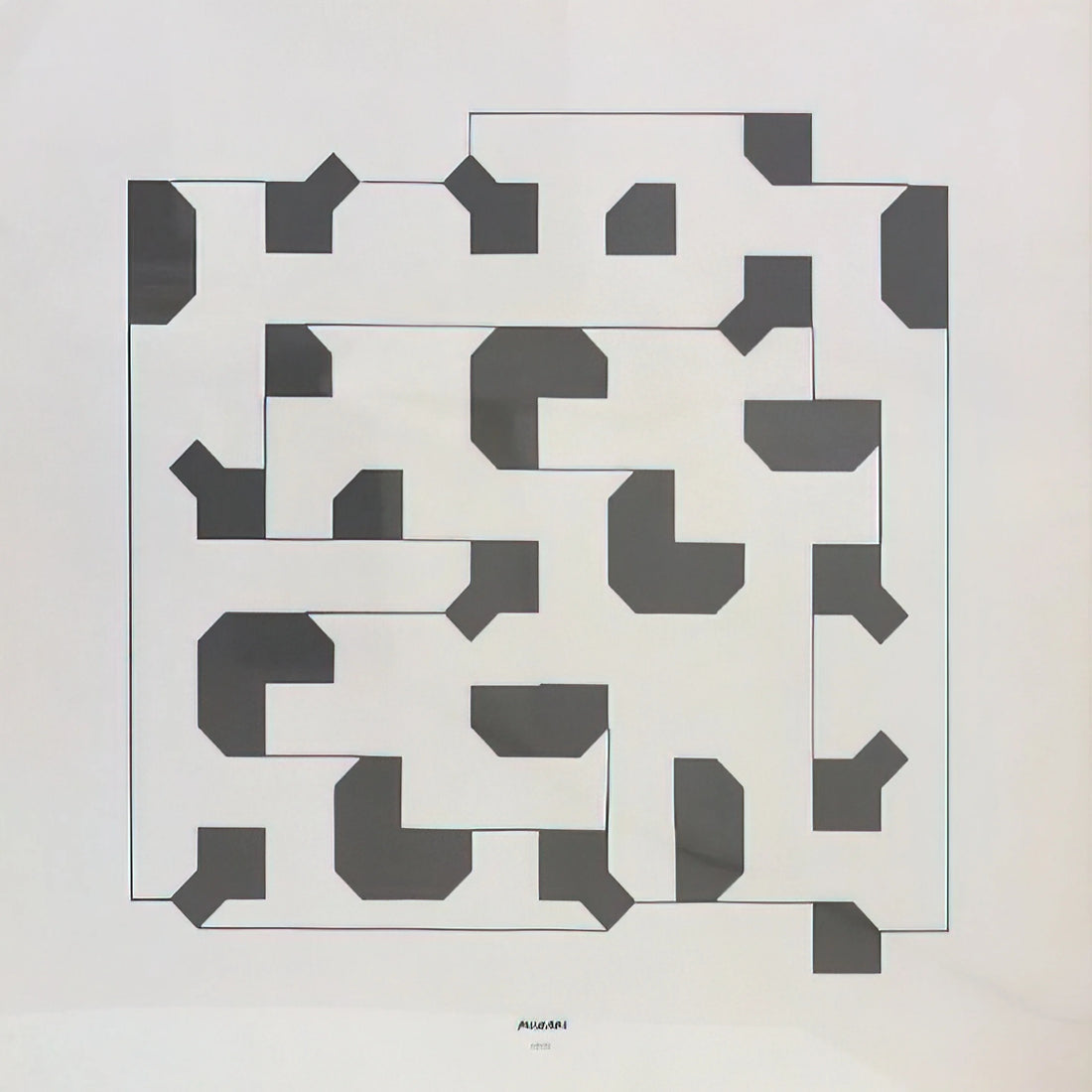 Bruno Munari's Supplemento al Dizionario Italiano: A Visual Grammar of Modern Design - Curva di Peano - 1975 by Bruno Munari