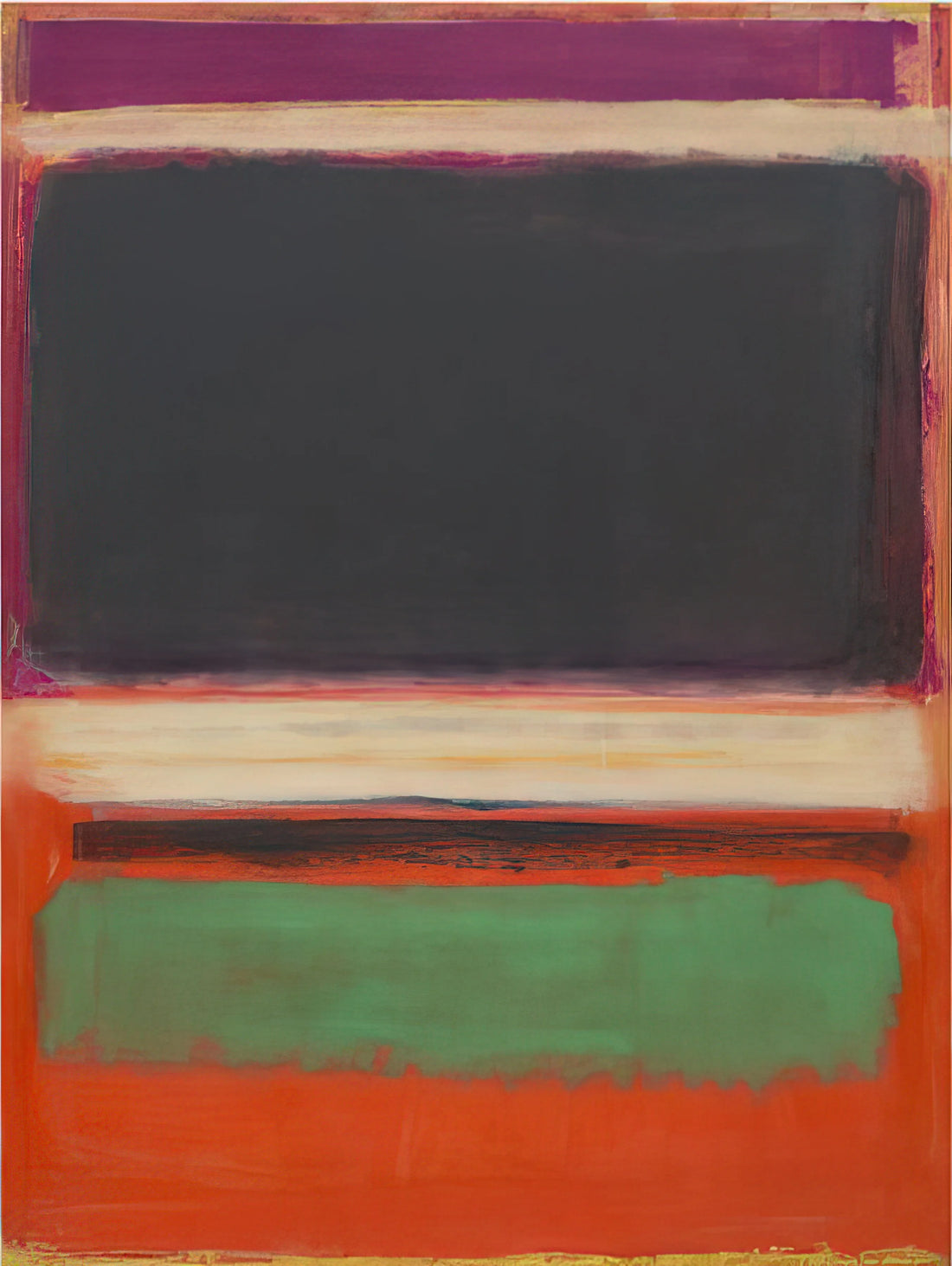 Buy Rothko Print: A Collector's Guide to Acquiring Museum-Quality Art - No.3No.13 Magenta, Black, Green on Orange - 1949 by Mark Rothko