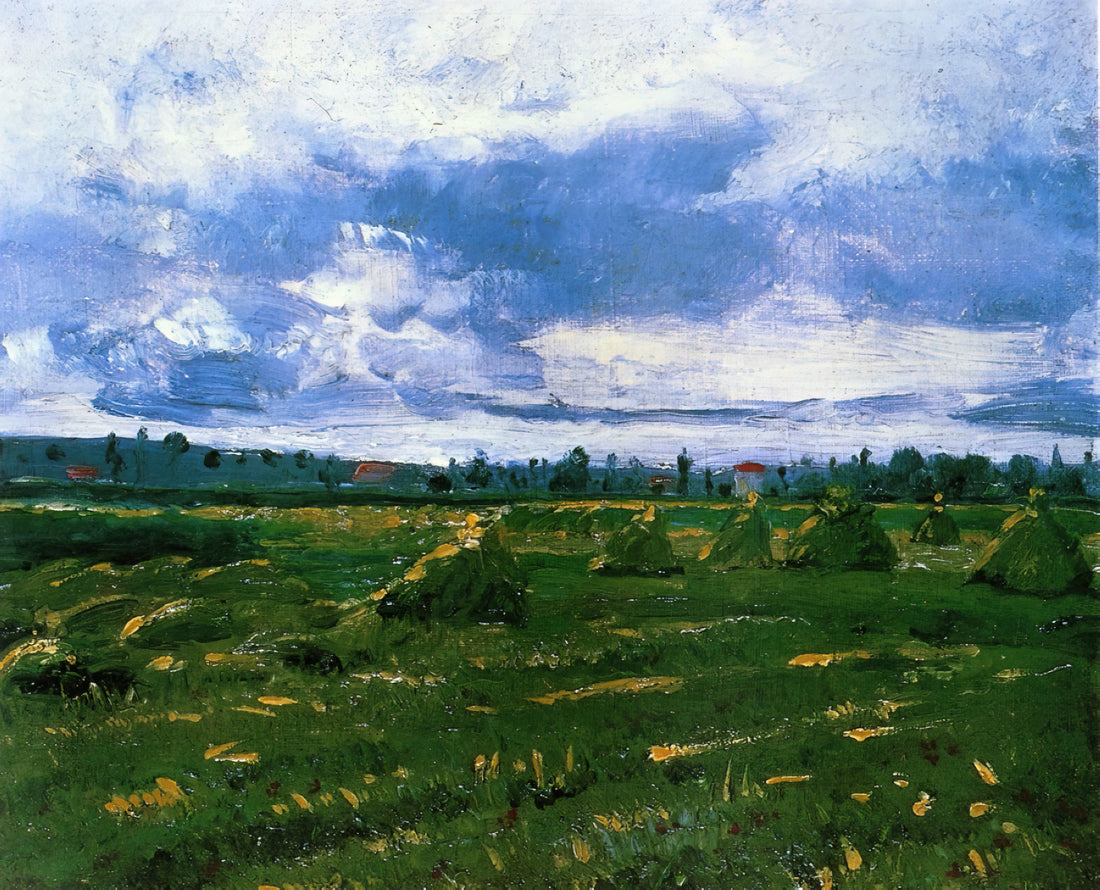 Café Terrace at Night Print Framed: A Guide to Van Gogh's Masterpiece for Collectors - Wheat Fields with Stacks by Vincent van Gogh
