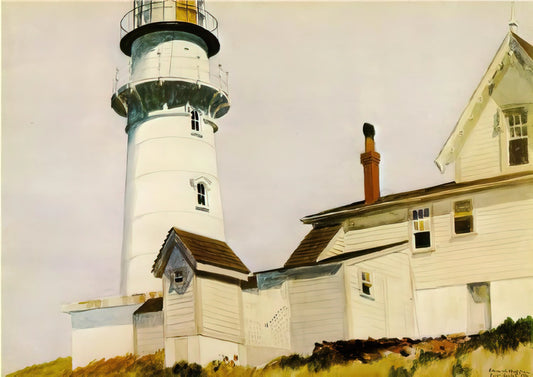Capturing Solitude: The Enduring Allure of an Edward Hopper Morning Sun Print - Light at Two lights by Edward Hopper
