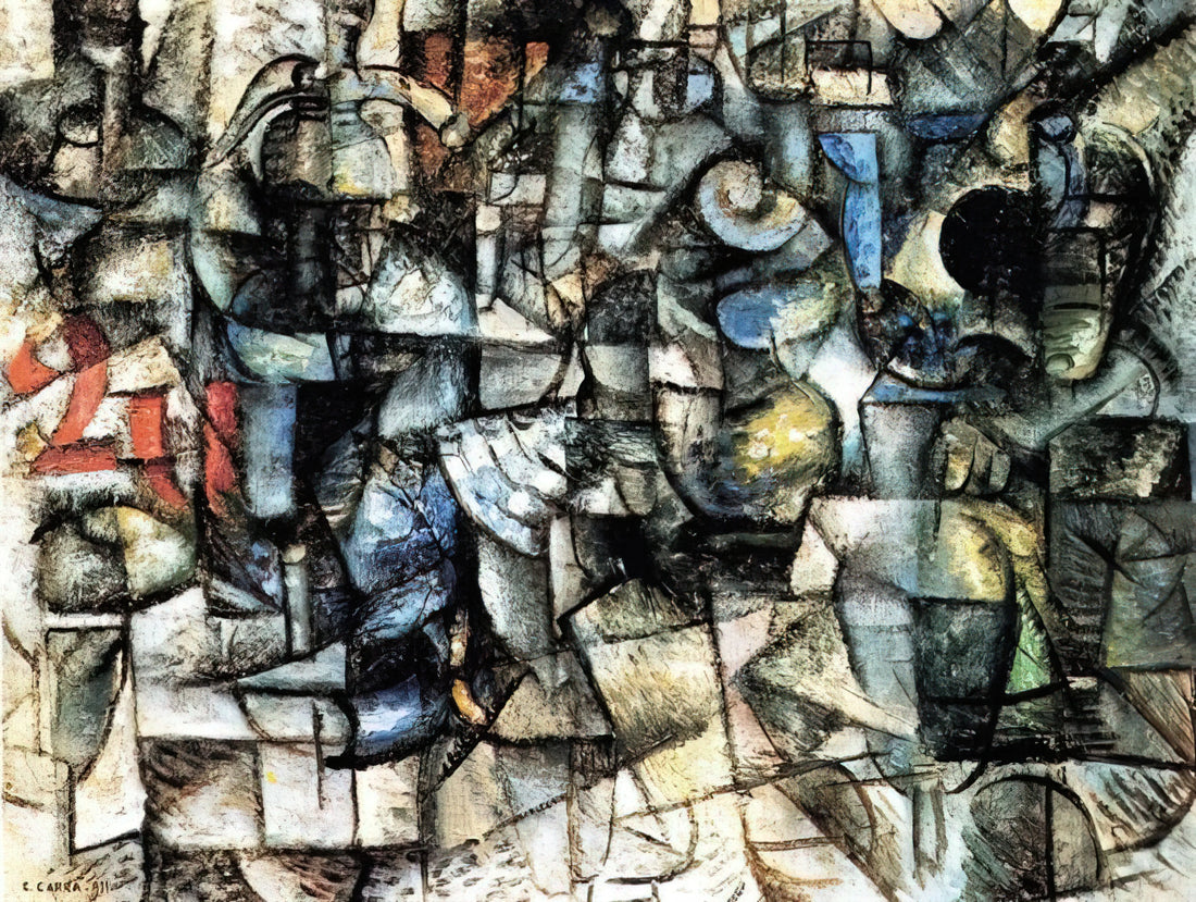 Carlo Carrà Paesaggio: The Evolution of Landscape in Italian Modernism - RITMI DI OGGETTI 1911 by Carlo Carra