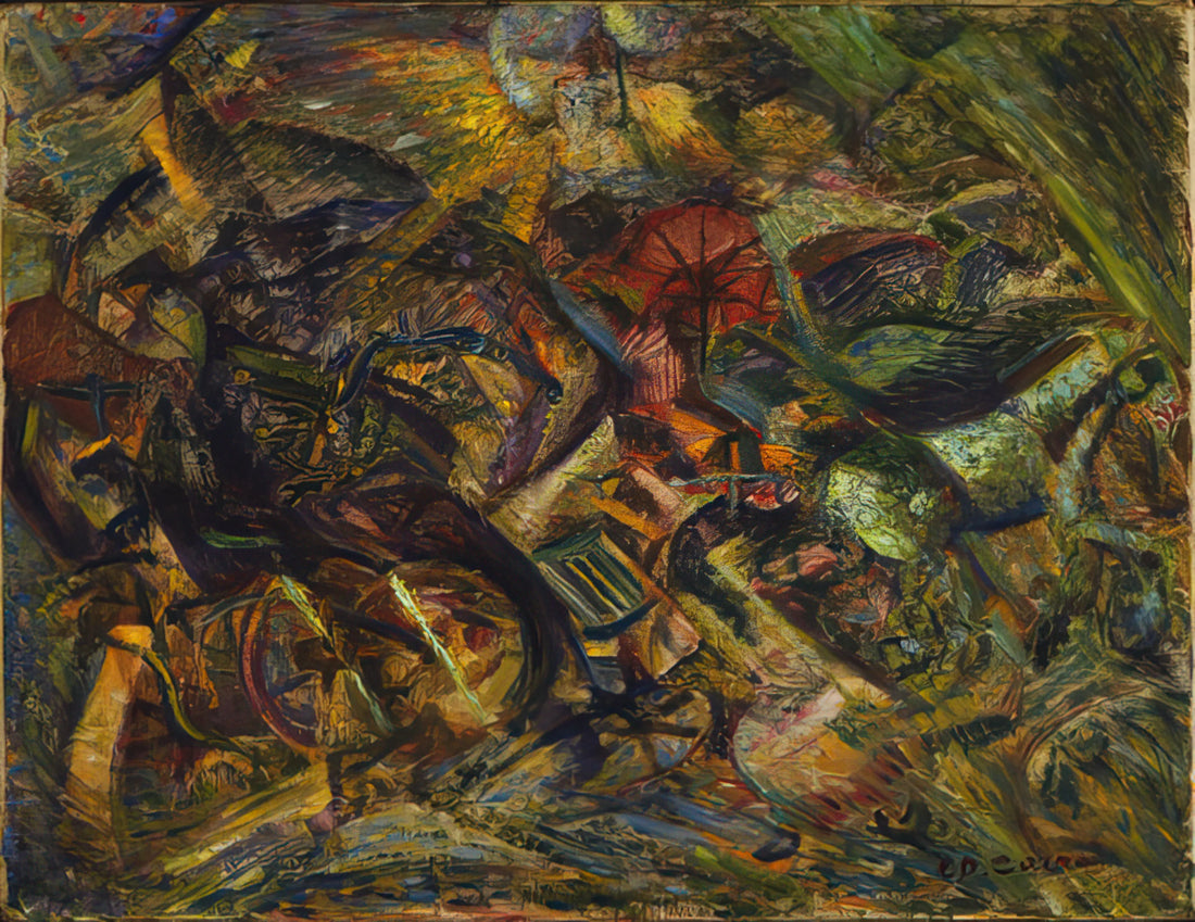 Carlo Carrà's 'Le Figlie di Loth': A Masterpiece of Italian Metaphysical Painting - JOLTS OF A CAB 1911 by Carlo Carra