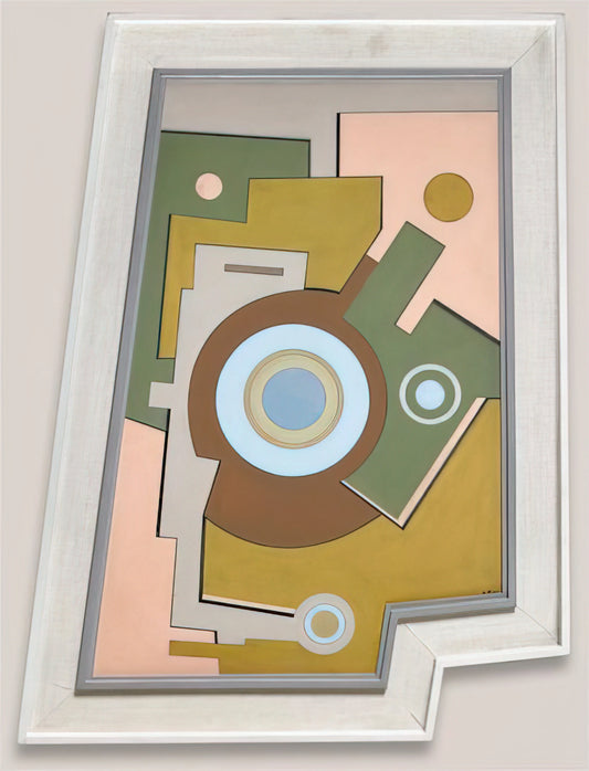 Carmelo Arden Quin: The Revolutionary Spirit of Concrete Art in Acrylic Prints - Blue Circle - 1947 by Carmelo Arden Quin