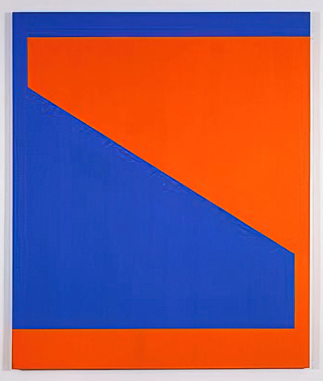 Carmen Herrera Images: A Visual Journey Through Geometric Abstraction - Blue with Orange - 1984 by Carmen Herrera