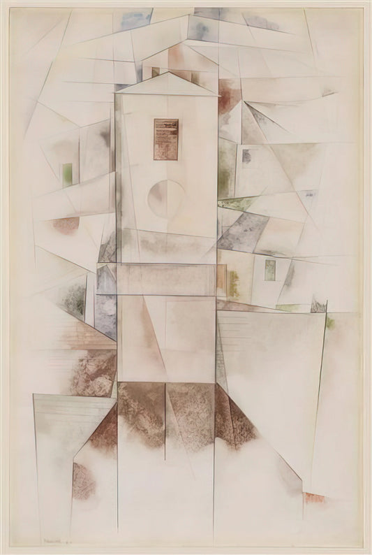 Charles Demuth Paintings: Precisionism, Modernism, and the American Industrial Landscape - White Architecture - 1917 by Charles Demuth