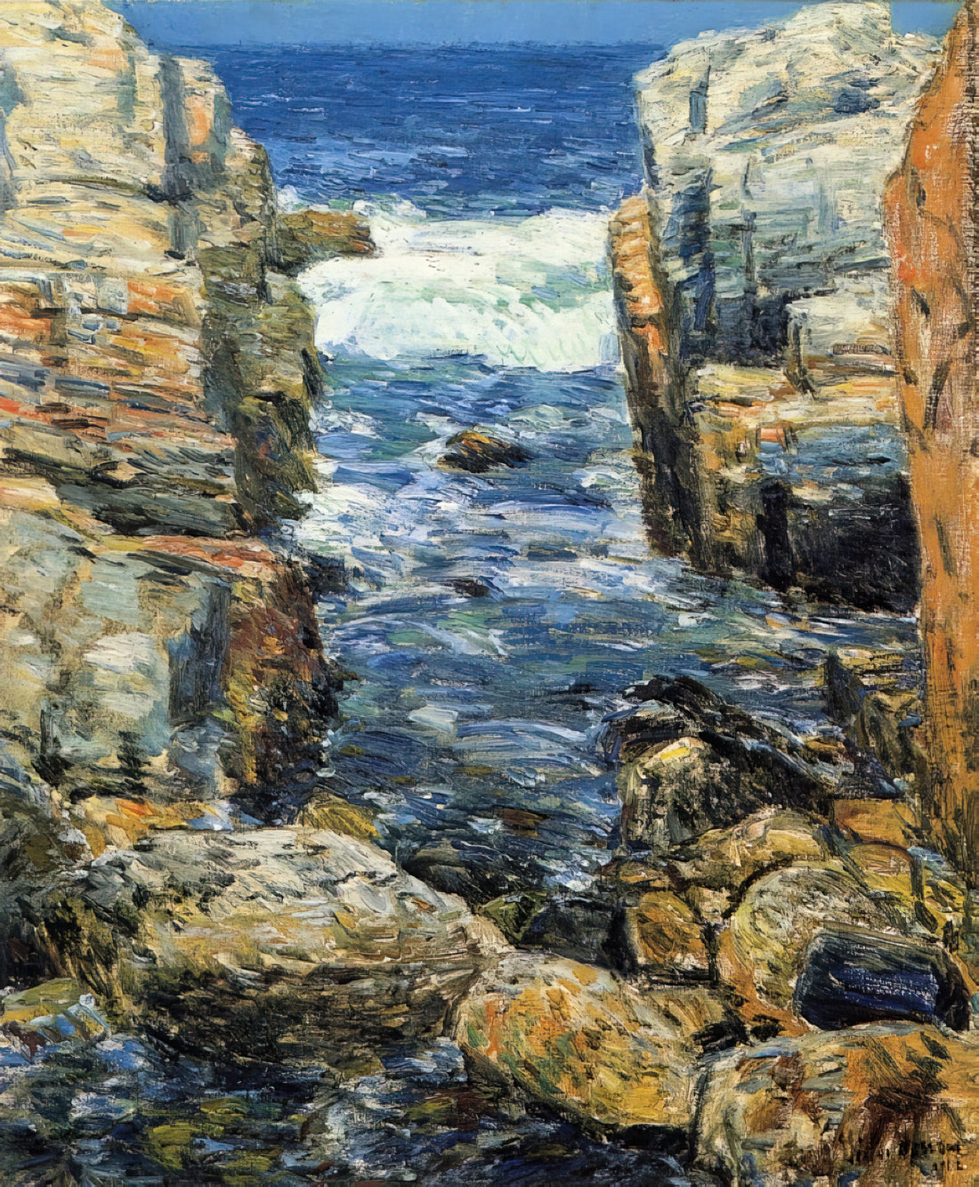 Childe Hassam Art: The American Impressionist Who Captured Urban Elegance - The South Gorge, Appledore, Isles of Shoals by Childe Hassam