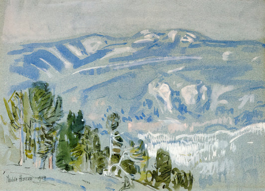 Childe Hassam Watercolor Paintings: A Master of American Impressionism - Looking towards Mount Adams from Mount Hood by Childe Hassam