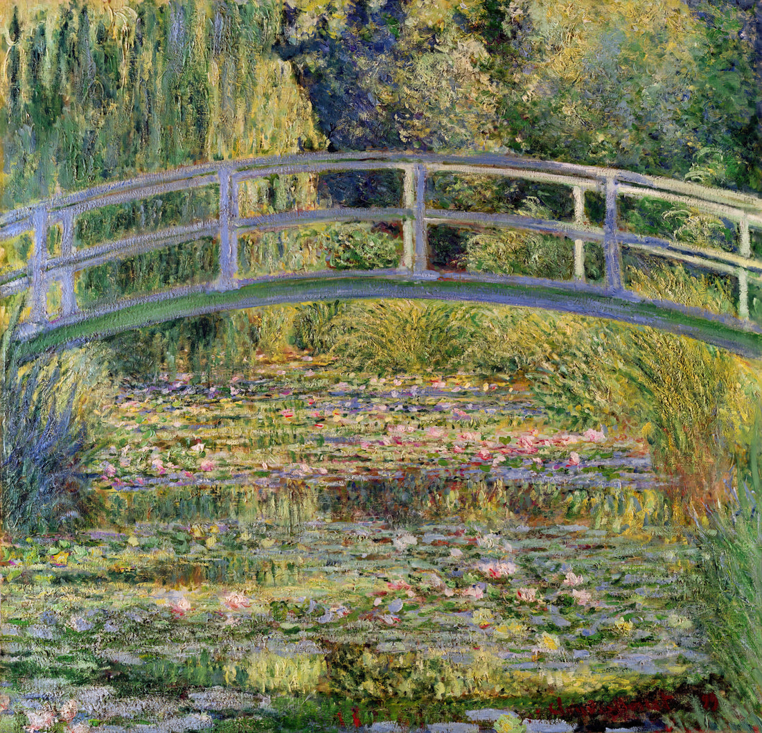 Claude Monet Exhibition Poster: A Collector's Guide to Iconic Impressionist Art Prints - The Japanese Bridge The Water-Lily Pond by claude monet