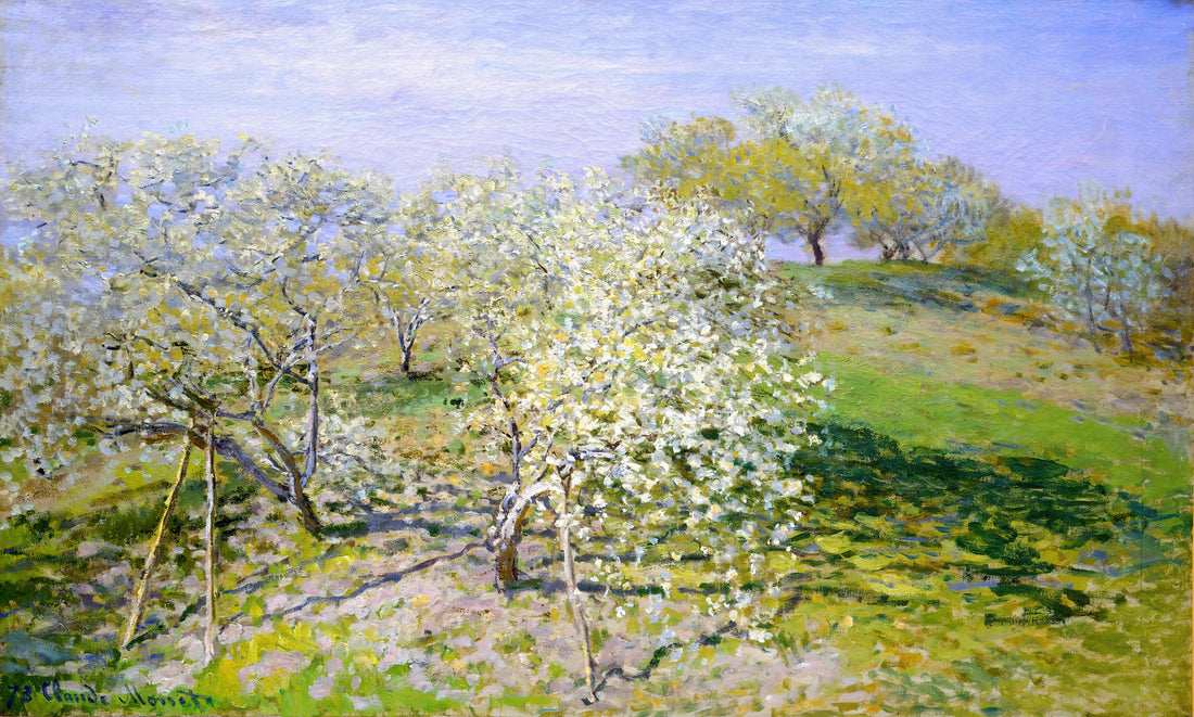 Claude Monet Floral Paintings: A Journey Through the Artist's Botanical Obsession - Apple Trees in Bloom by claude monet
