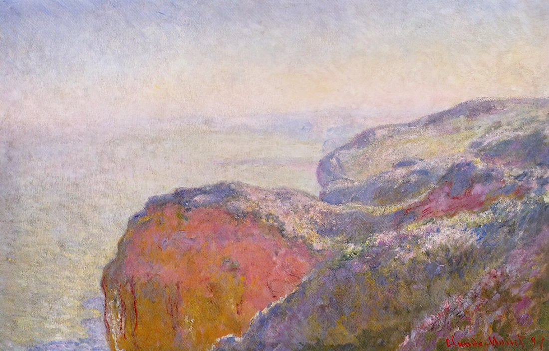 Claude Monet Prints: A Curated Guide to Impressionist Masterpieces for Your Collection - Cliff near Dieppe in the Morning by claude monet