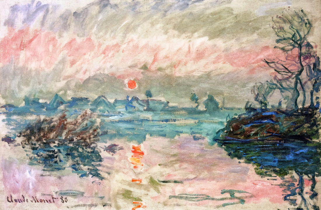Claude Monet Reproduction: A Curator's Guide to Museum-Quality Art Prints - Sunset at Lavacourt by claude monet