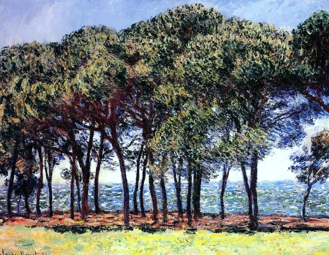 Claude Monet Water Lilies Poster: The Definitive Guide to Giverny's Masterpiece - Pine Trees, Cap d'Antibes by claude monet