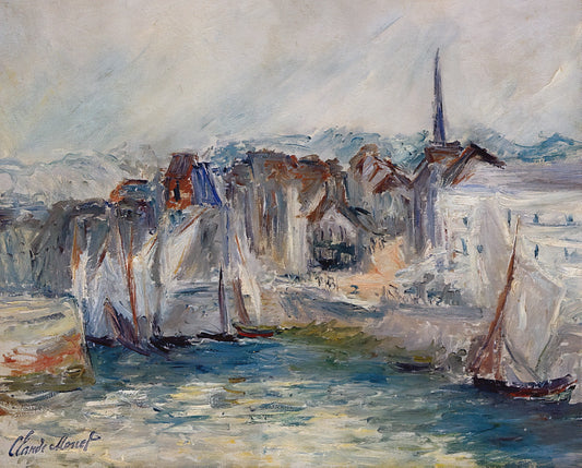 Claude Monet à Pourville: Un Chapitre Décisif dans l'Évolution de l'Impressionnisme - Boats in the Port of Honfleur by claude monet