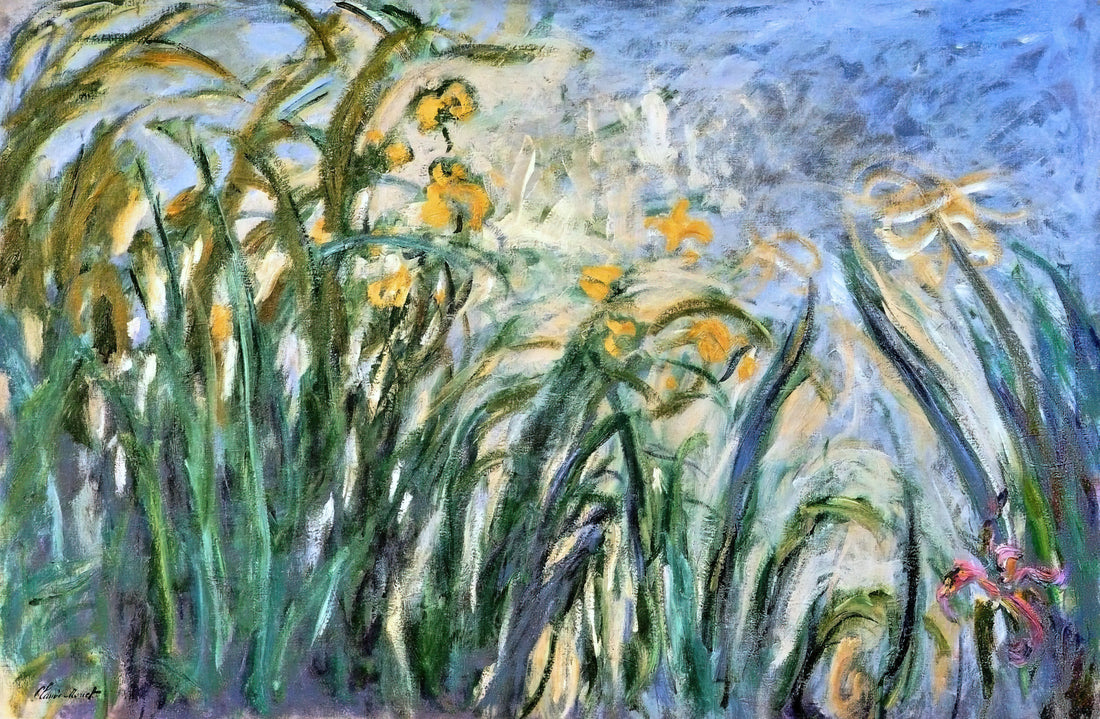 Claude Monet and Impressionism: The Revolutionary Vision That Changed Art Forever - Yellow Irises and Malva by claude monet