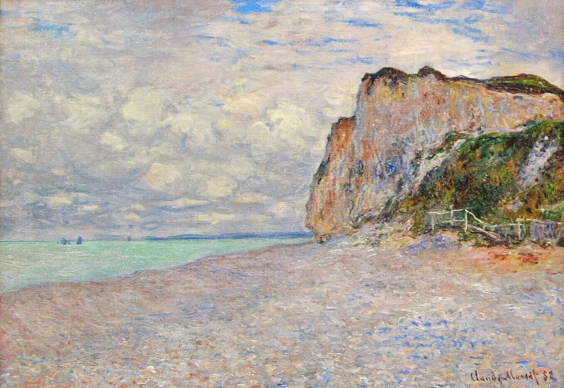 Claude Monet: The Master of Light, Water, and Impressionist Vision - Cliffs near Dieppe by claude monet