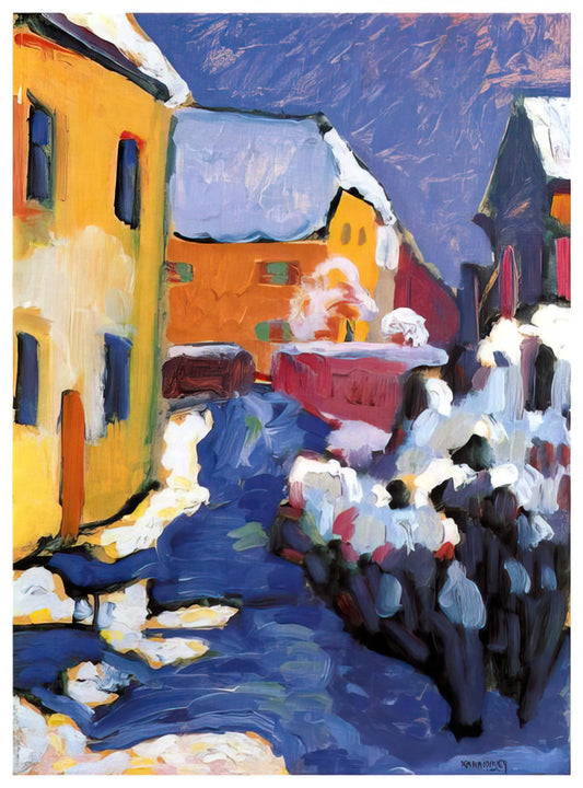 Concerning the Spiritual in Art: Kandinsky's Revolutionary Vision and Its Enduring Legacy - CEMETERY AND VICARAGE IN KOCHEL 1909 by Wassily Kandinsky